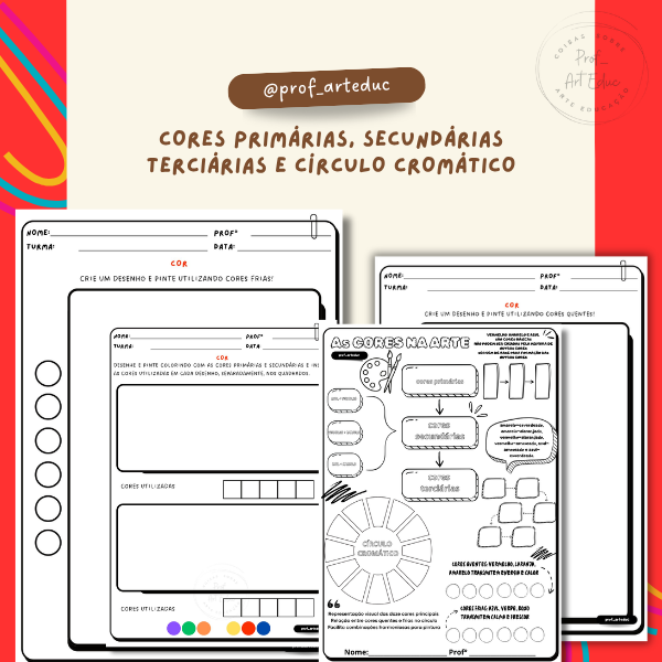 Cores e Círculo Cromático - Planejamentos e Atividades para imprimir - Imagem 2